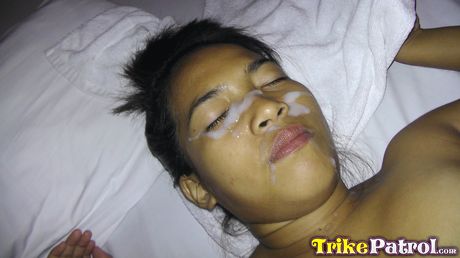 Asian teen Iday strips and shows her tiny tits and pussy in a solo